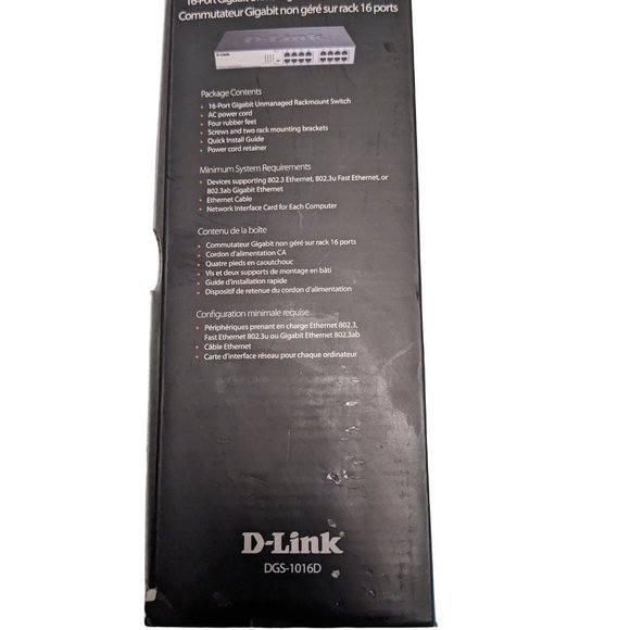D-Link GigaExpress DGS-1016D Rackmountable 16 Port Switch 10/100/1000 Mbps - Picture 10 of 11